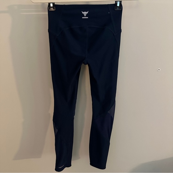 Under Armour Navy Blue Compression Performance Mesh Cutout Leggings Heatgear XS - Picture 4 of 6